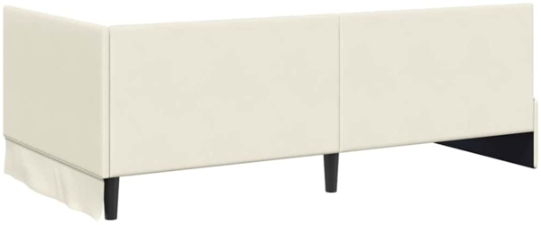 vidaXL Eckbettgestell mit Kopfteil Creme 90 cm x 190 cm Stoff 42016304 Bild 6
