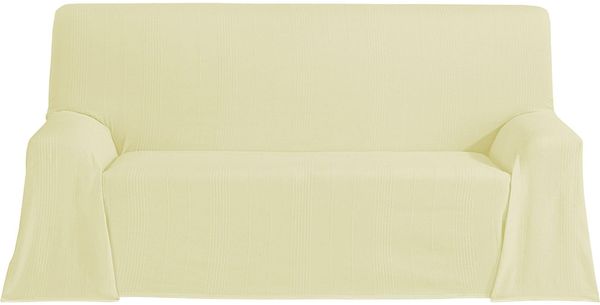 ECOMMERC3 Mehrzweck-Tagesdecke, Größe 130x180 cm, sowohl für Sofa als auch Bett, Mehrzweck-Tagesdecke, Vanille, dekorativ, für Sofa, Bett, Sofaüberwurf, leicht und elegant