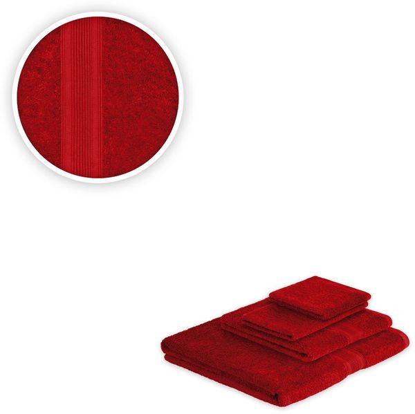 Handtücher Kombi Basis Ergänzungsset 4tlg. 500 g/m Rot