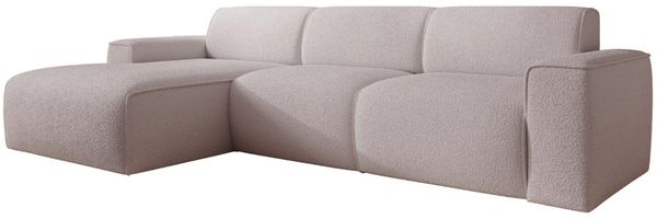 Selsey 'Bouvi' Ecksofa, Ottomane links, beige, Bouclé
