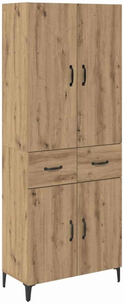 vidaXL Highboard Artisan-Eiche 69,5 x 34 x 180 cm Holzwerkstoff 3415895