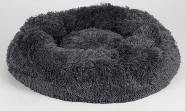 Tier Plüschbett Donut 70 cm – kuscheliges Haustierbett für Hunde und Katzen extra flauschig rutschfest verschiedene Farben zufällige Farbauswahl im 6er Set