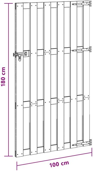 vidaXL Gartentor 100 x 180 cm WPC und Aluminium Schwarz 42039046 Bild 6