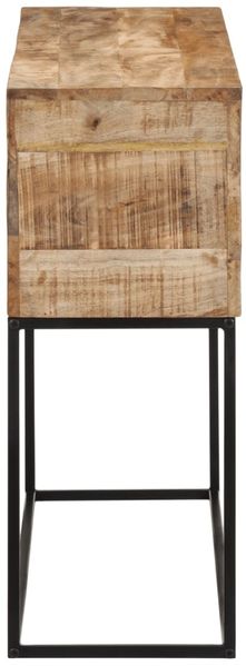 vidaXL Konsolentisch 110x30x75 cm Raues Massivholz Mango und Eisen 376066 Bild 3