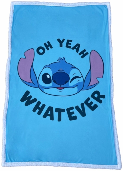 Lilo & Stitch Tagesdecke Bettdecke Fleecedecke Kuschelige Sherpa-Decke, 150x100 cm