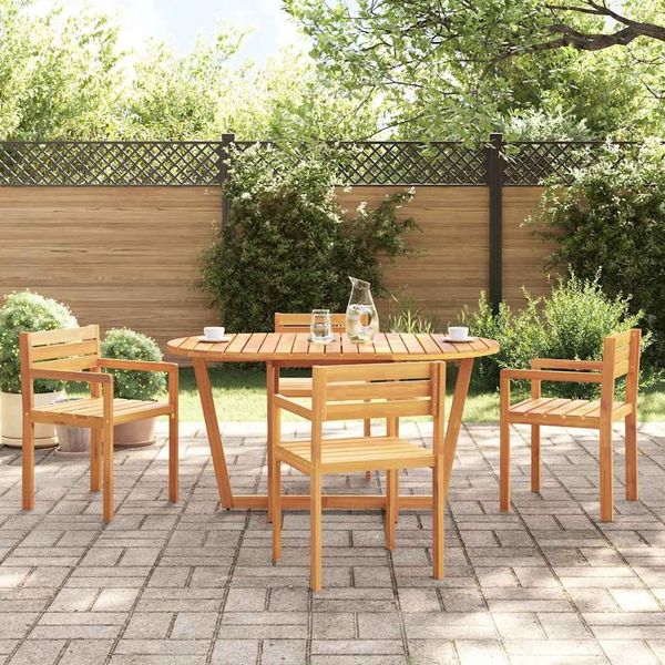 vidaXL Garten-Esstisch Oval 150x90x75 cm Massivholz Akazie 4108136