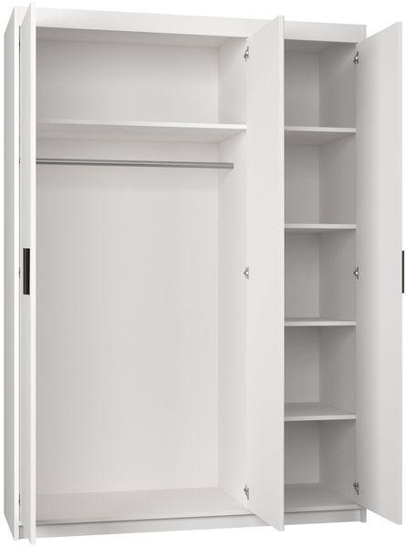 Kleiderschrank Elena 3D mit Spiegel (Farbe: Geölte Eiche, ohne Schrankaufsatz) Bild 3