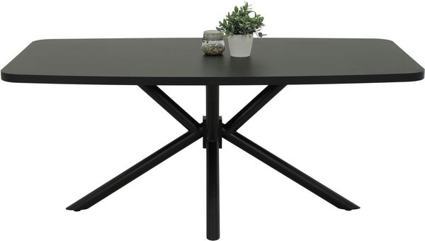 HELA Esstisch JANA (1-St), ABS-Kante, Melamin, bootsförmig, aufgedoppelt, Breite 180 cm