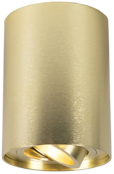 Qazqa LED Aufbaustrahler Rondoo up, ohne Leuchtmittel, GU10, Gold, Modern, Aluminium, 1-flammig