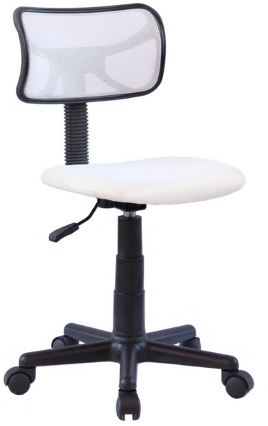 IDIMEX Drehstuhl MILAN, Schreibtischstuhl Kinder mit Stoffbezug, stabiles Fußkreuz weiß