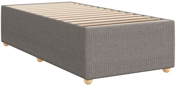 vidaXL Boxspringbett mit Matratze Taupe 90x190 cm Stoff 3294229 Bild 10