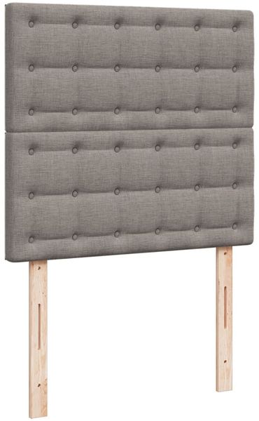 vidaXL Boxspringbett mit Matratze Taupe 90x190 cm Stoff 3294229 Bild 9