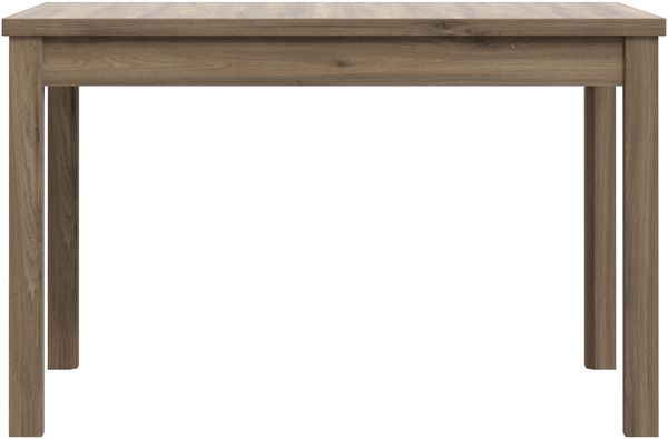 Forte LACETTI Esstisch 120, moderner, ausziehbarer Esstisch, Wohnzimmer, Esszimmer, Valencia Eiche Holzdekor, 120,4 cm (160,4) breit x 76,6 cm hoch x 80 cm tief Bild 2