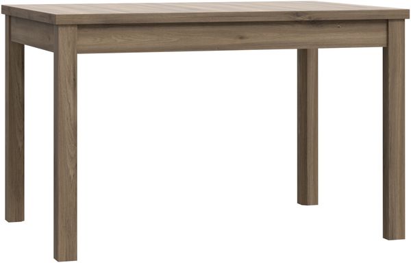 Forte LACETTI Esstisch 120, moderner, ausziehbarer Esstisch, Wohnzimmer, Esszimmer, Valencia Eiche Holzdekor, 120,4 cm (160,4) breit x 76,6 cm hoch x 80 cm tief Bild 3