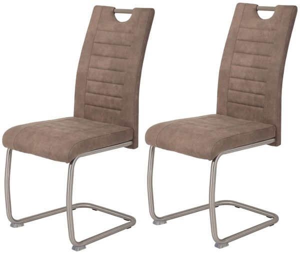 2er Set Schwingstuhl Ulla - Vintage Schlamm