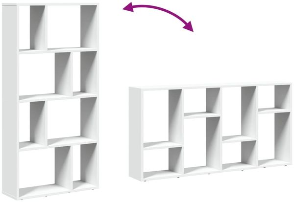 vidaXL Bücherregal Weiß 60 x 20 x 120,5 cm Holzwerkstoff 858147 Bild 9