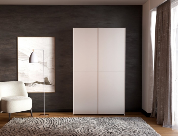 PREISBRECHER Schwebetürenschrank HOME NOOK 6 Böden, in Weiss - 100,1 x 190,5 x 39,1 cm (BxHxT)