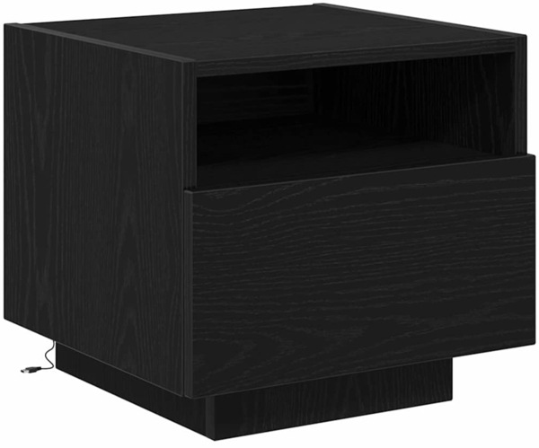 vidaXL Nachttisch Schwarz Eichen-Optik 40 x 39 x 37 cm Holzwerkstoff 863070