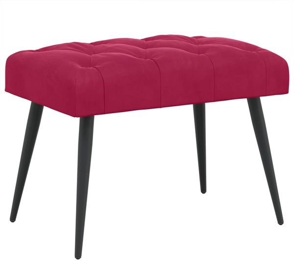 vidaXL Bank mit Knopfheftung Weinrot 60 x 40 x 45 cm Samt 42038548