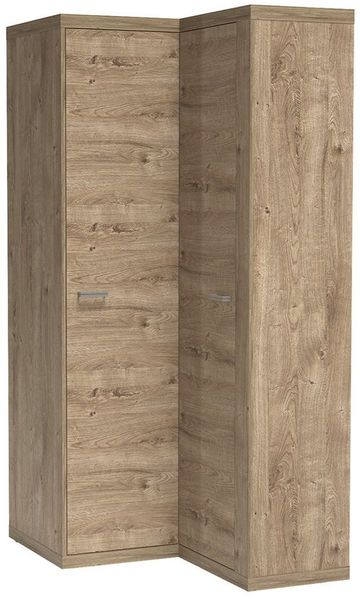 Lomadox Kleiderschrank NUSCO-161 Eiche Nb, Eckschrank, Kleiderschrank, Schrank, 2 Türen