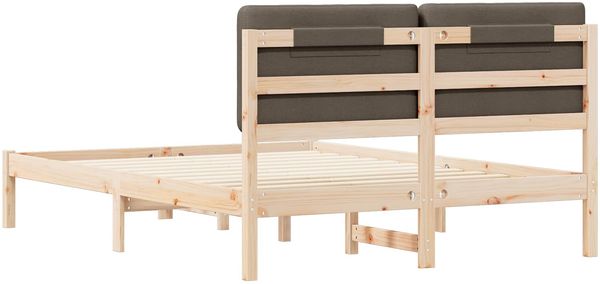 vidaXL Bettgestell mit gepolstertem Kopfteil Taupe 140 x 190 cm 877917 Bild 7
