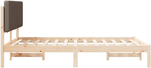 vidaXL Bettgestell mit gepolstertem Kopfteil Taupe 140 x 190 cm 877917 Bild 6