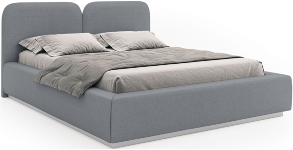 Selsey 'Comoves' Polsterbett 160x200 mit Chenillebezug und LED, Grau