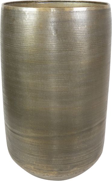 Ter Steege Blumentopf, Aluminium, Gold, Durchmesser 55 cm, Höhe 89 cm