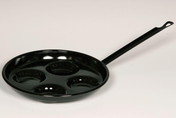 RIESS 0294-022 Augenpfanne Ø 26 cm, Emaille, schwarz / Spiegeleipfanne Bild 2