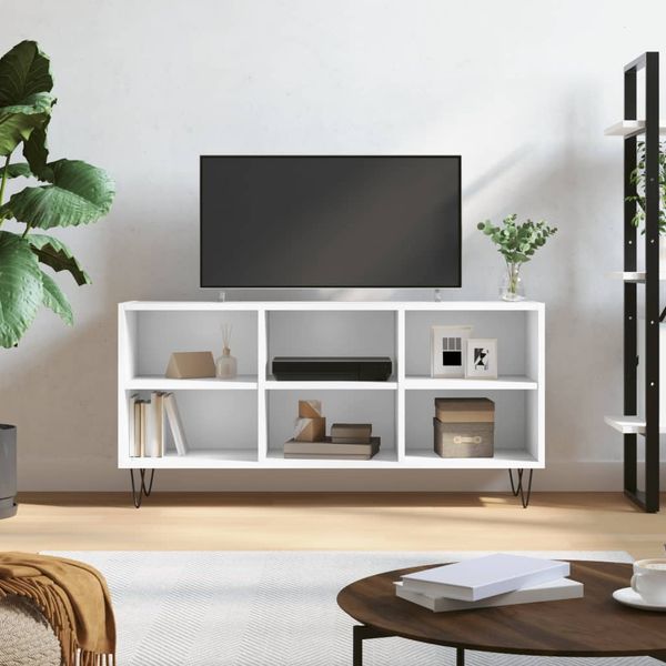 vidaXL TV-Schrank Weiß 103,5x30x50 cm Holzwerkstoff 826988
