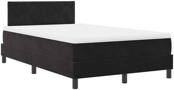 vidaXL LED Boxspringbett mit Kopfteil Schwarz 120 x 200 cm Samt 3342712 Bild 2