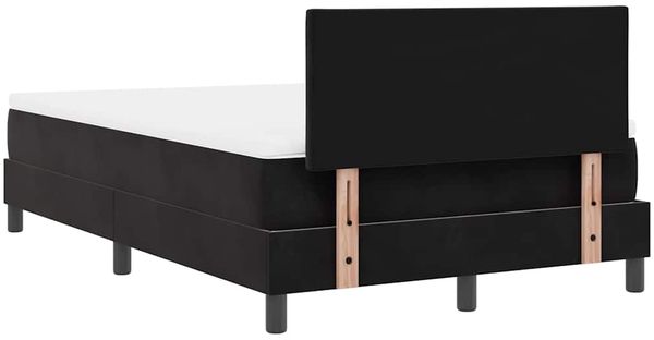 vidaXL LED Boxspringbett mit Kopfteil Schwarz 120 x 200 cm Samt 3342712 Bild 10