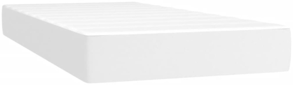 vidaXL Boxspringbett mit Matratze Weiß 80x200 cm Kunstleder, Härtegrad: H2 [3137630] Bild 2