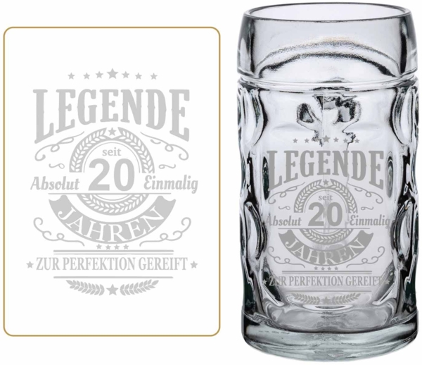 Luxentu ISAR Bierkrug 0,5 l mit Eichung - Legende seit 20 Jahren