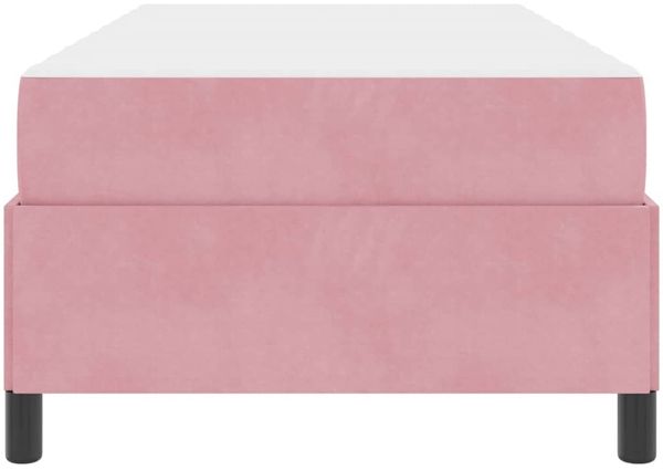 vidaXL Bettrahmen mit Matratze Rosa 100 x 200 cm Stoff 3399047 Bild 7