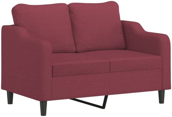 vidaXL 2-tlg. Sofagarnitur mit Kissen Weinrot Stoff 3201840 Bild 3