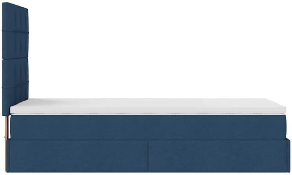 vidaXL Ottomane Bett mit Matratze & LEDs Blau 90x200 cm Stoff 3313981 Bild 11