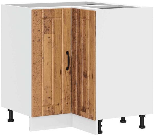 vidaXL Küchen-Eckunterschrank Lucca Altholz-Optik Holzwerkstoff 853755