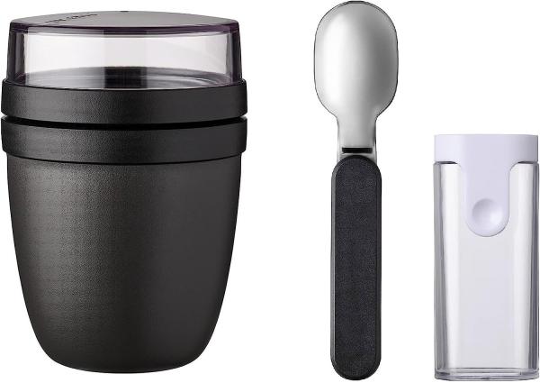 Mepal ELLIPSE Lunchpot + Faltbarer Löffel in Nordic Black