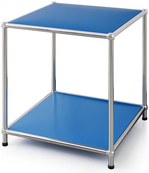 Floordirekt Standregal Concept Epure MK-012 Metallregal, B40 × T40 × H46 cm, diverse Farben, modular, Beistelltisch mit offenen Ablagen, verchromtes Metallgestell, zeitlos