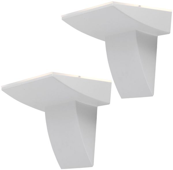 2er LED Wandleuchte, IP44, weiß, modern, L 24cm