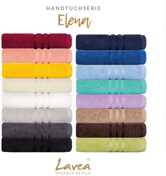 Lavea 2er Set Saunatuch 80x200 cm, Frottierserie Elena, Anthrazit Bild 4