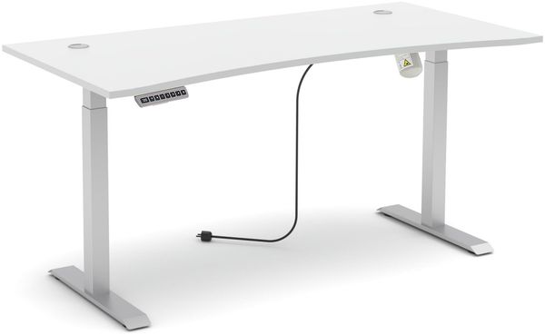 Höhenverstellbarer Schreibtisch SANTORIN Weiß - 160 x 77 cm