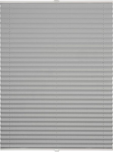 ondeco Plissee nach Maß für alle Fenster innen Montage in Glasleiste mit Spannschuh Sonnenschutz Rollo Sichtschutz Blickdicht - Silber - B): 71-80 cm, H): 101-150 cm