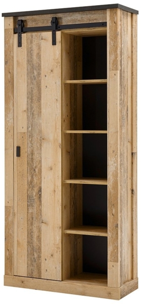 Schrank Shilo / Sherwood, Holzwerkstoff, Metall, Holzfarben, 93 x 201 x 38 cm