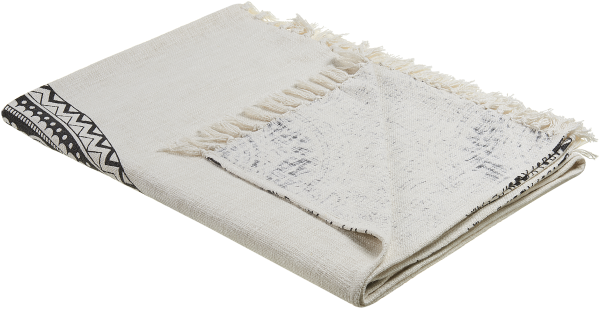 Kuscheldecke BERHAMPORE Baumwolle 130 x 180 cm Beige Orientalisches Muster