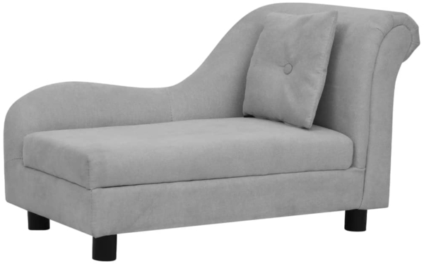 vidaXL Hundesofa mit Kissen Grau 83x44x44 cm Plüsch 171100