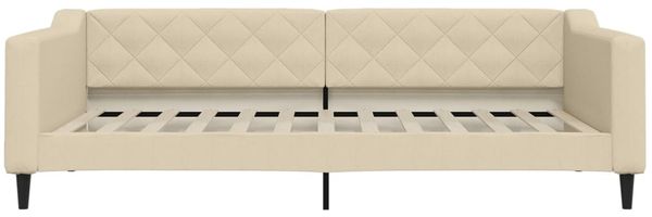 vidaXL Tagesbett Ausziehbar mit Schubladen Creme 100x200 cm Stoff 3197471 Bild 5