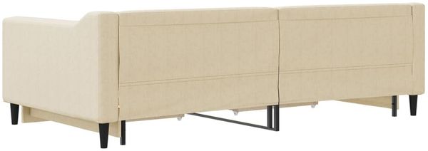 vidaXL Tagesbett Ausziehbar mit Schubladen Creme 100x200 cm Stoff 3197471 Bild 8