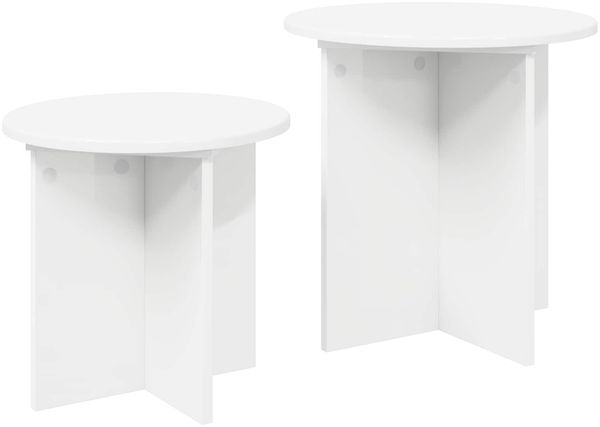 vidaXL Beistelltisch-Set mit Speicher 2 pcs Holzwerkstoff 8001010 Bild 5